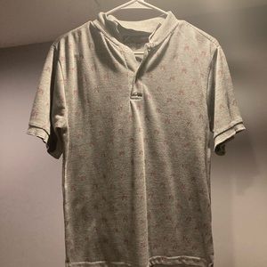 Bape gray collard shirt